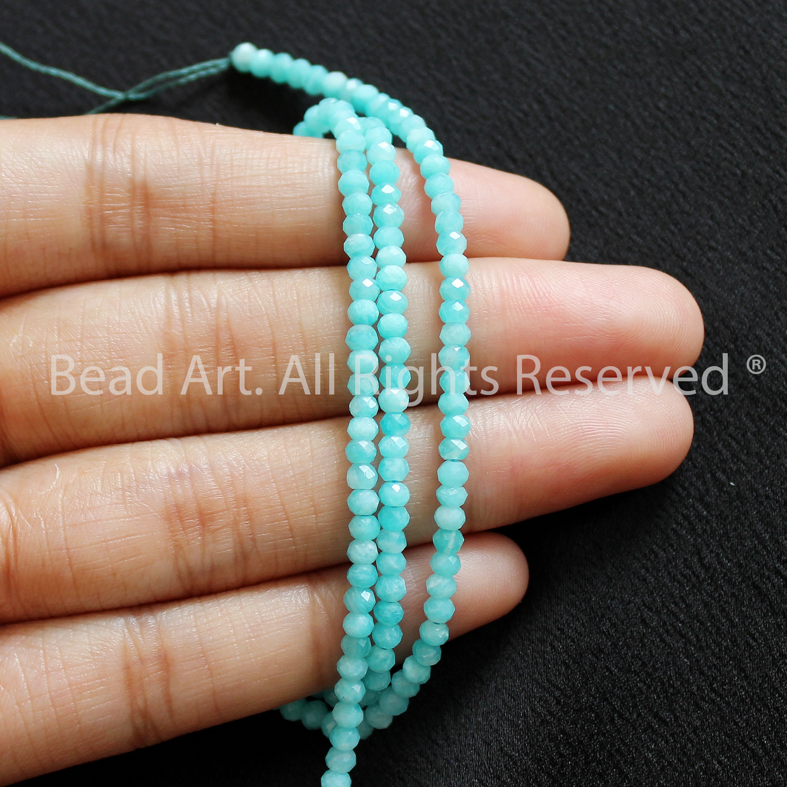 3x2MM Đá Thiên Hà, Amazonite, Xanh Ngọc Giác Cắt Thiên Nhiên Size Mini , Phối Vòng Tay Phong Thuỷ, Chuỗi Hạt, Mệnh Thuỷ, Mộc