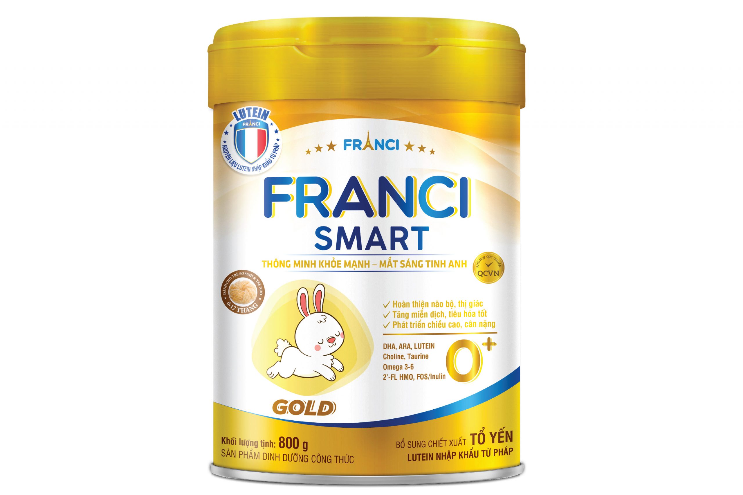 Combo 3 lon Sữa công thức FRANCI SMART GOLD 0+ lon 800g – Siêu trí tuệ – Mắt tinh anh