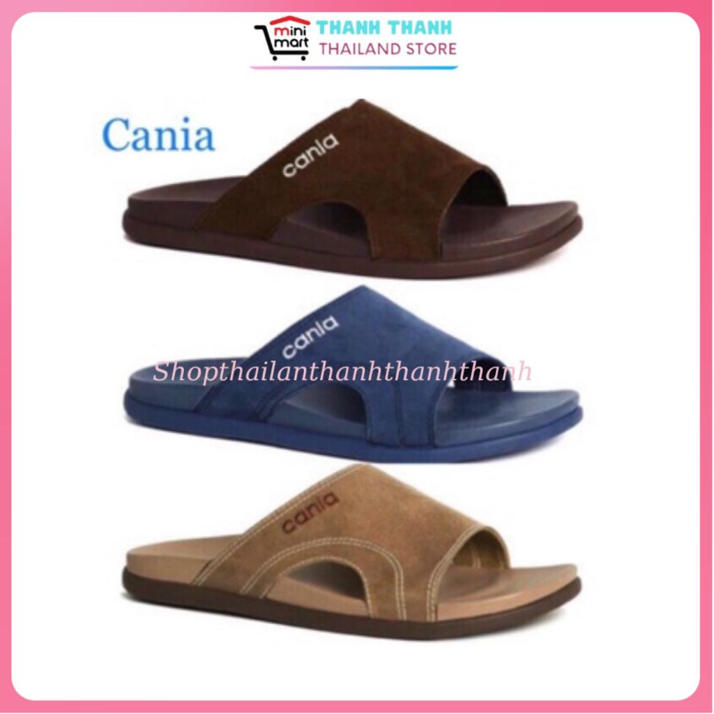 Dép Nam Quai Ngang CANIA 12112 Chất Liệu Da Nhân Tạo Đơn Giản, Thanh Lịch - Thanh Thanh Store - Xám