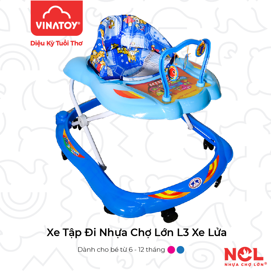 Xe Tập Đi Nhựa Chợ Lớn L3 Xe Lửa Dành Cho Bé Từ 6 - 12 Tháng (Không nhạc) - M1442A-XTĐ