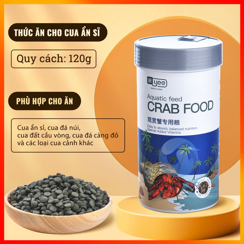 Cám Yee Crab Food – Thức ăn cân bằng dinh dưỡng cho Cua Cảnh, Ốc Mượn Hồn