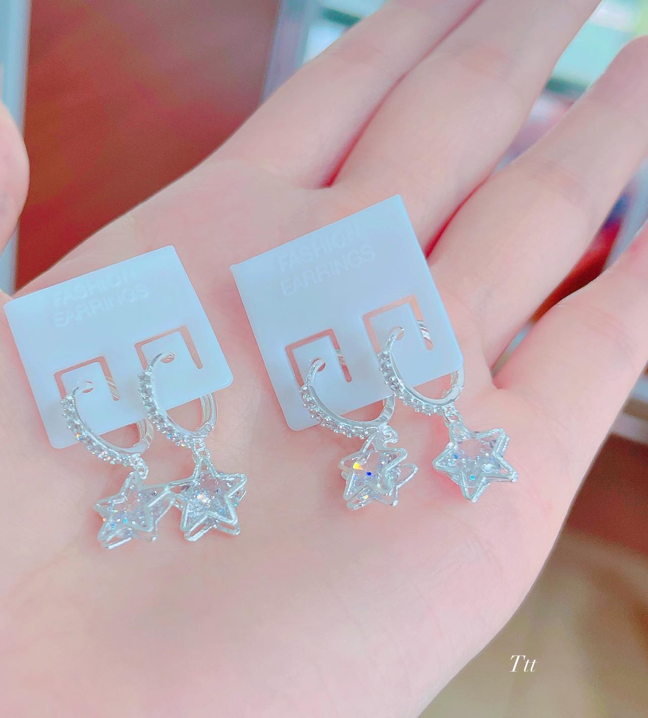 Bông tai bạc hình ngôi sao chất liệu bằng bạc MS060s