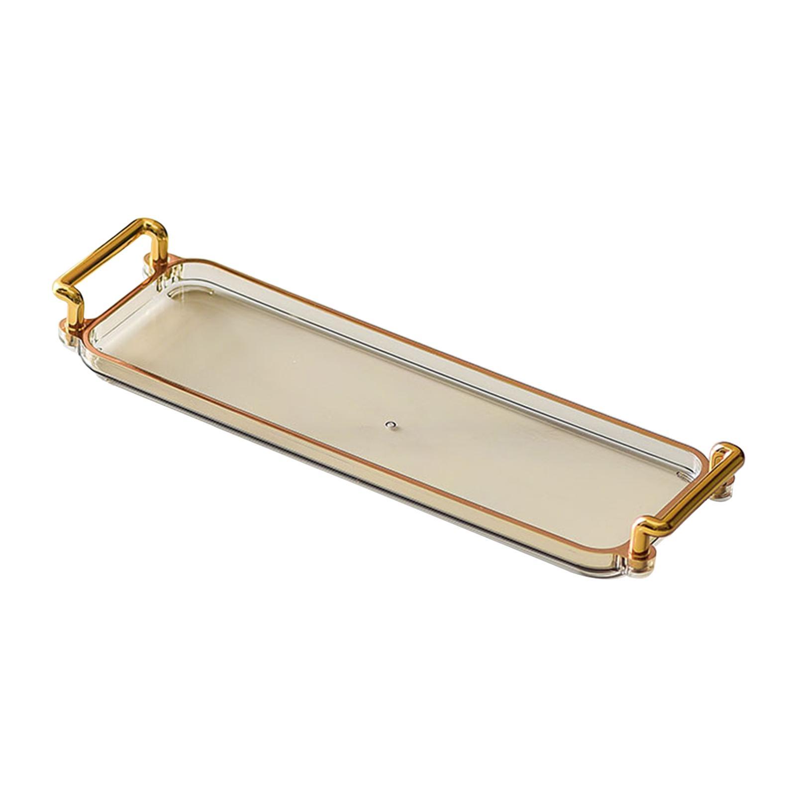 Nordic Serving Tray Decorative Tray with Handles Dessert Tray Multifunction Food Snack Tray Vanity Tray for Toilet Living Room Home Bathroom
