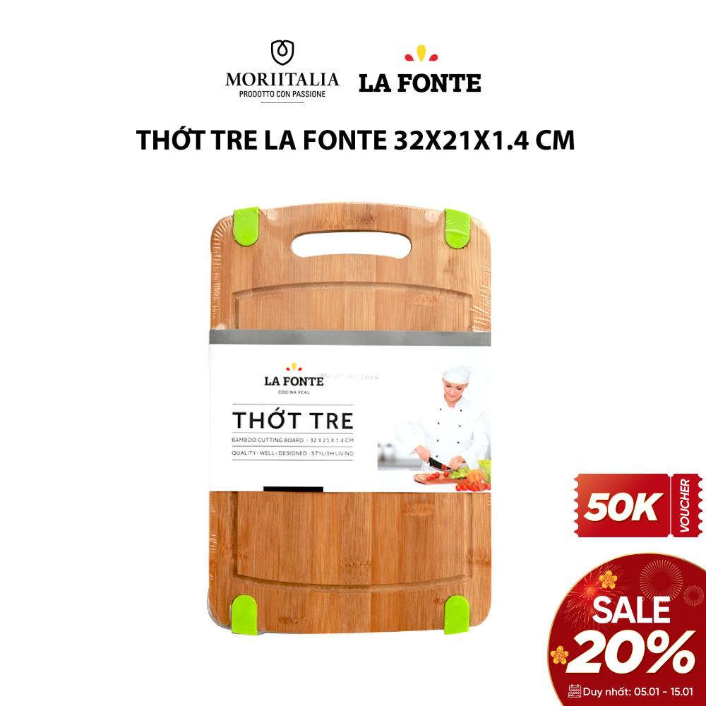 Thớt tre La Fonte an toàn bền đẹp kháng khuẩn cao Moriitalia 180572