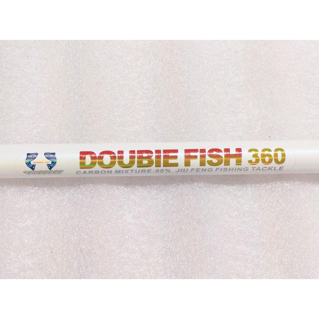 Cần câu tay Double Fish 3h , size 2m7 - 3m6 - 4m5 . Cần câu giả rẻ 2 con cá huyền thoại