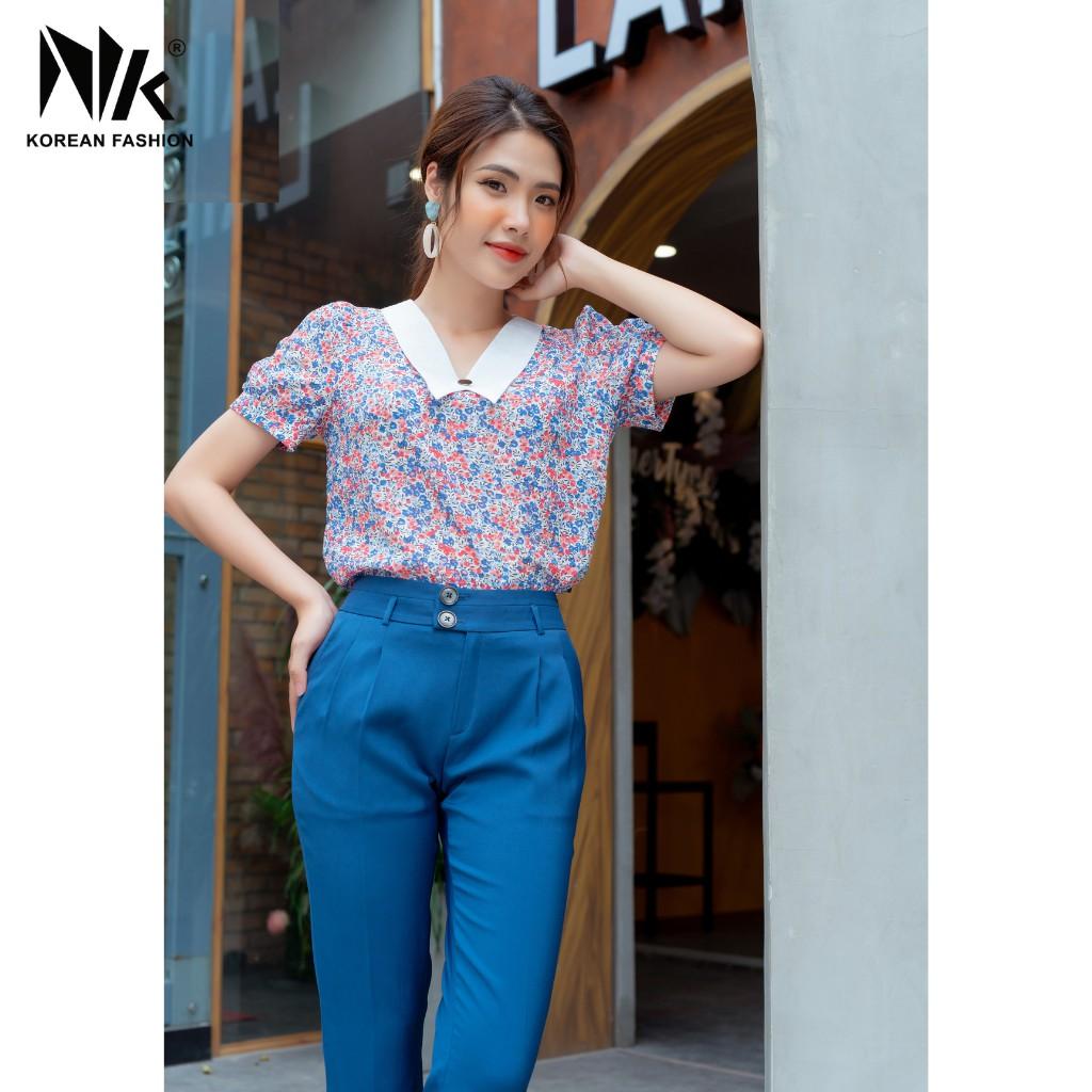 Quần Tây Nữ Công Sở NK FASHION Dáng Baggy Ôm Lưng Cao Cho Nữ NKQU2103005