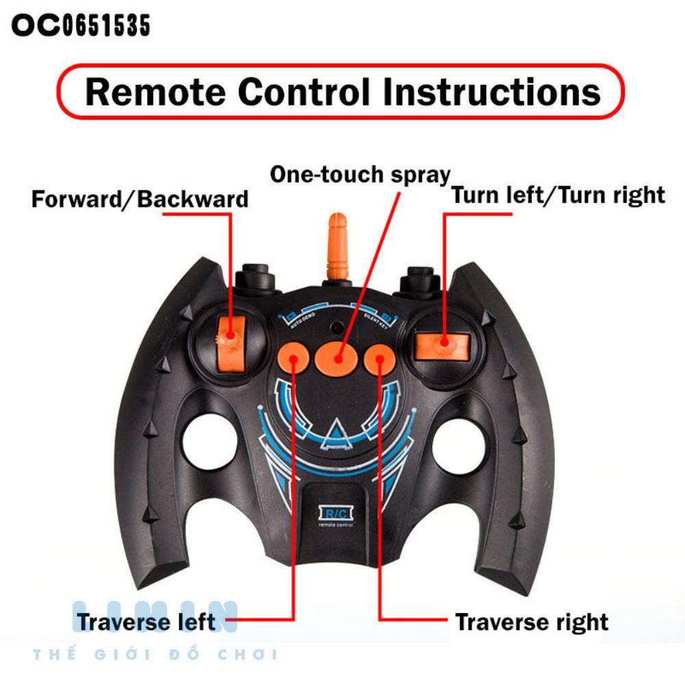 Xe ô tô điều khiển từ xa địa hình tốc độ cao, điều khiển 8 chiều, phun sương có đèn led, sạc pin