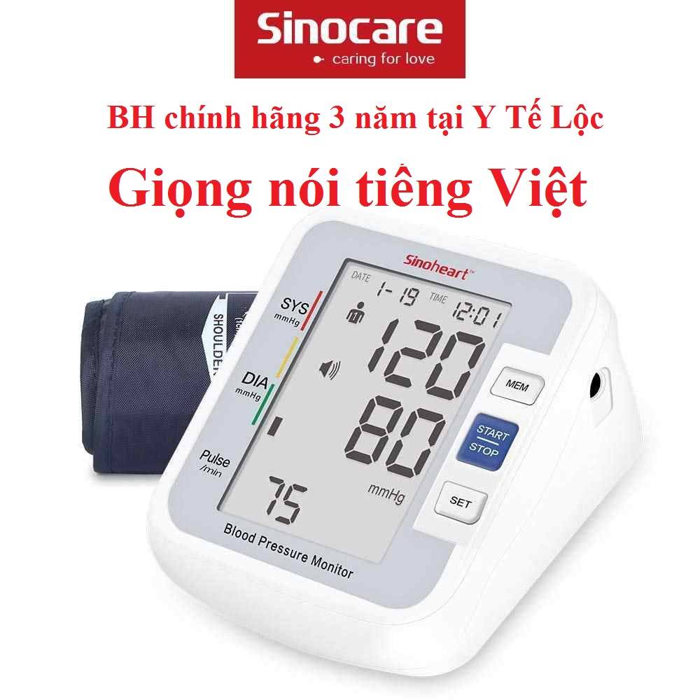 Máy đo huyết áp có giọng nói Tiếng Việt Sinoheart BA 801