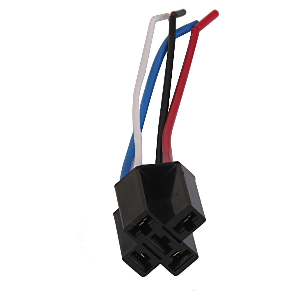 Car 12V 12  DC 80A AMP Relay Harness Socket 4Pin 4 Wire