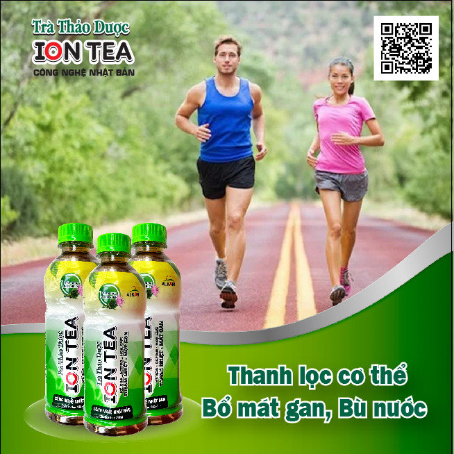 Trà thảo dược thiên nhiên ION TEA Alkari, thùng 24 chai , thanh nhiệt mát gan ,giảm nhiệt miệng, mụn nhọt