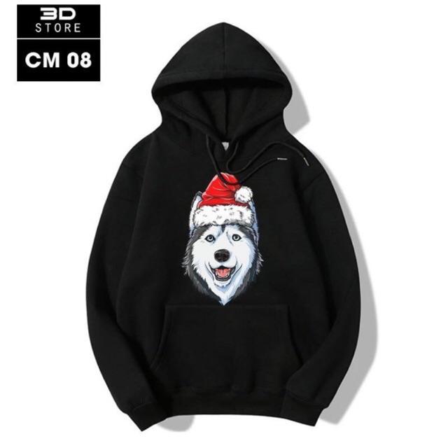 Áo hoodie nam nữ hình thú noel có bigsiZe đến hơn 100kg vải nỉ bong dày mịn