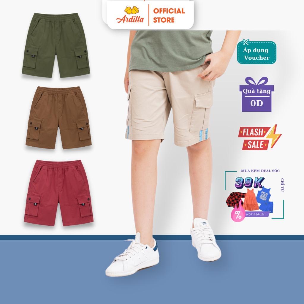 Quần Short Kaki Bé Trai ARDILLA Phong Cách Năng Động, Vải Cotton Co Giãn Tốt, Thoải Mái Cho Bé 8-14 Tuổi TB1603