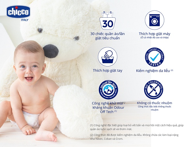 Nước xả vải Chicco 0M+ cho da nhạy cảm