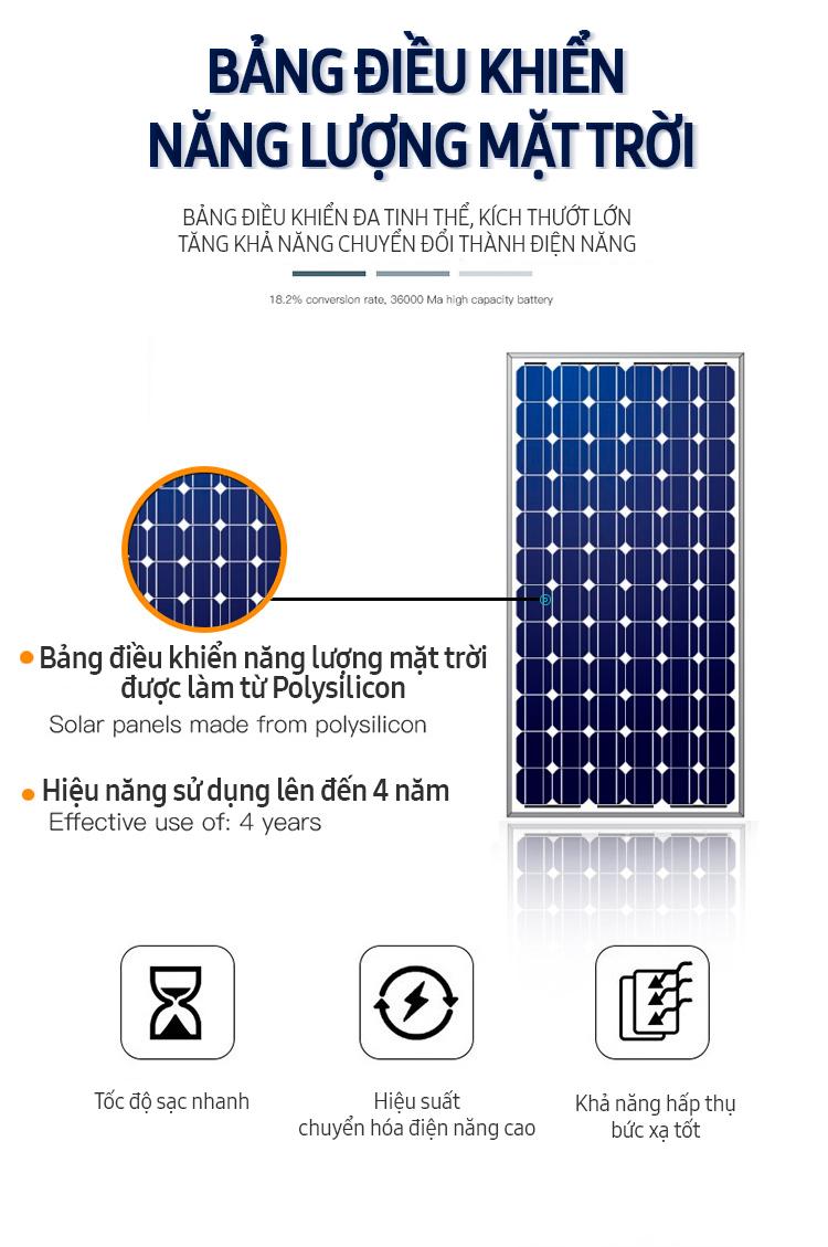 Đèn năng lượng mặt trời Suntek 100W_200W - Chính hãng - hộp đèn nhôm đúc - thời gian sáng trên 12hr