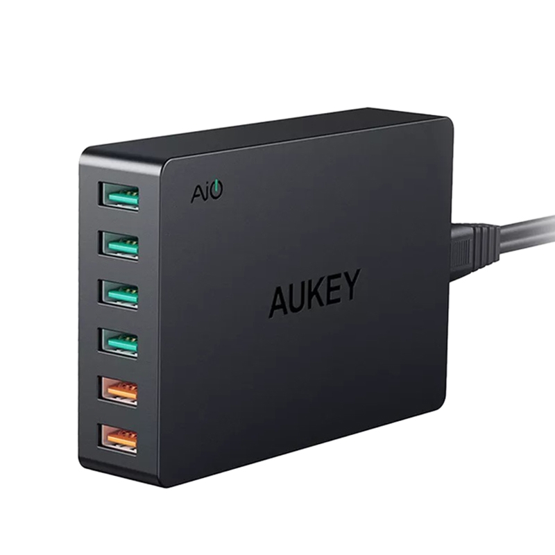 CỦ SẠC 6 CỔNG AUKEY PA-T11 TỔNG CÔNG SUẤT 60W - HÀNG NHẬP KHẨU