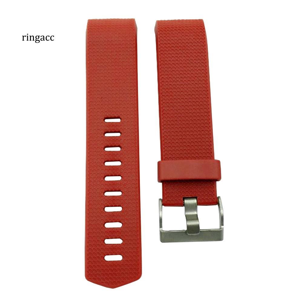 Dây Đeo Thay Thế Chất Liệu Cao Su Thiết Kế Sọc Gân Độc Đáo Cho Fitbit Charge 2