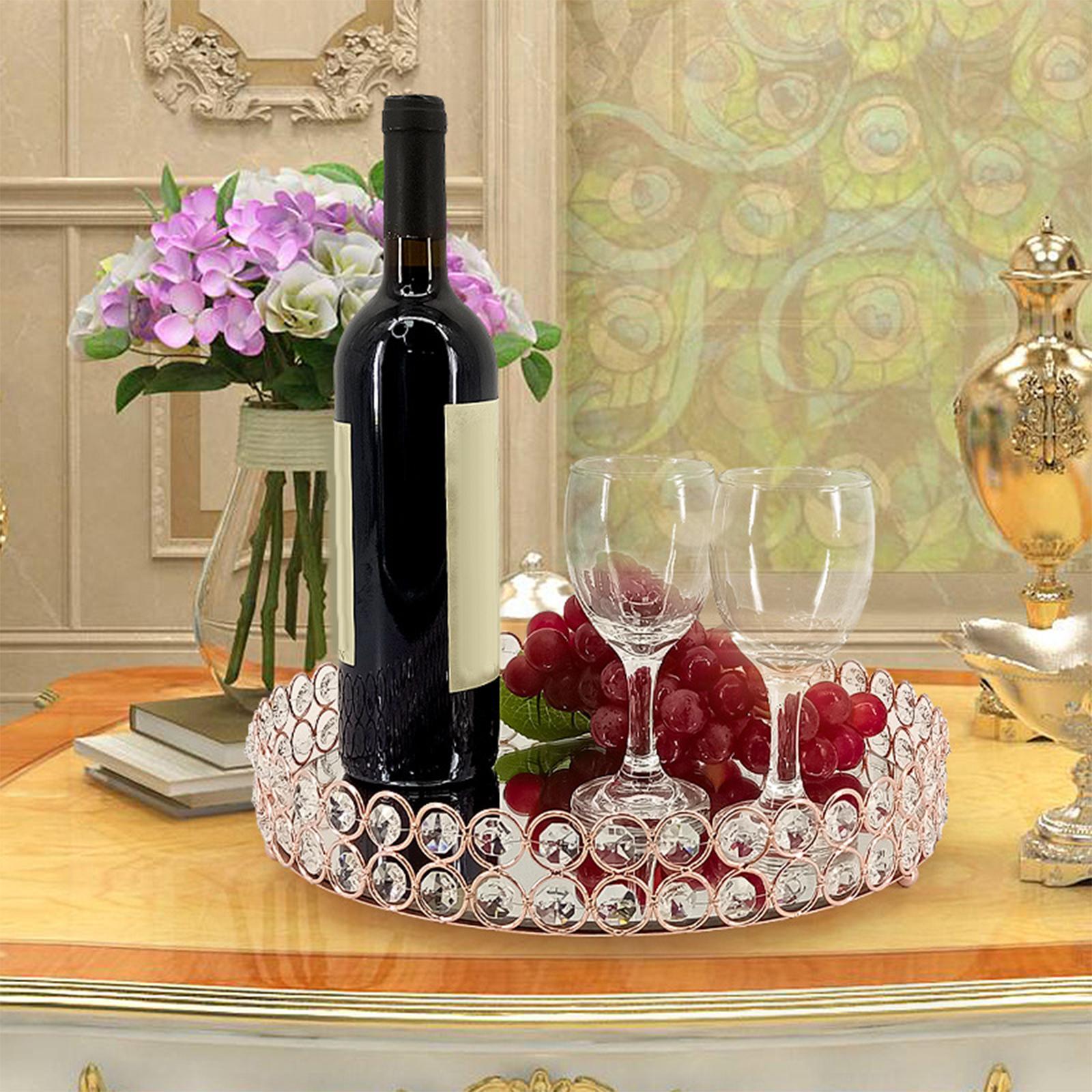 Mirror Vanity Tray Dresser Display Organizers Serving Tray