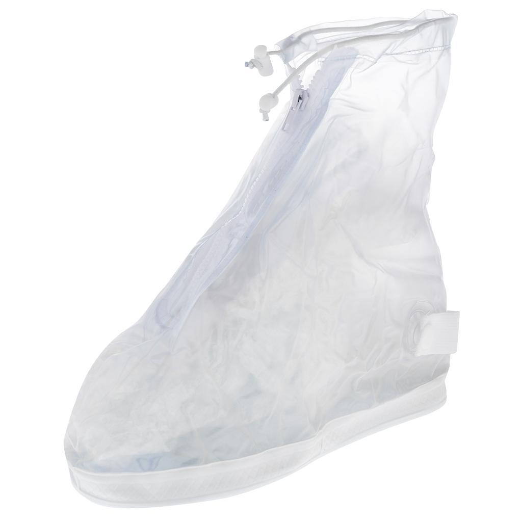 Waterproof Rain Boots Cover Reusable & Foldable Shoes Overshoes Durable Anti-Slip Sole Travel Gear Cycling Fishing Men Women Kids