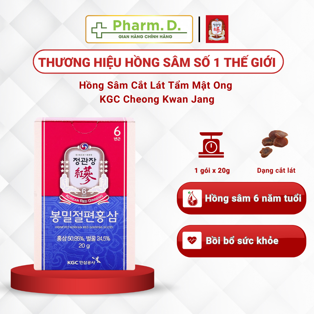 Gói Hồng Sâm Cắt Lát Tẩm Mật Ong KGC Cheong Kwan Jang