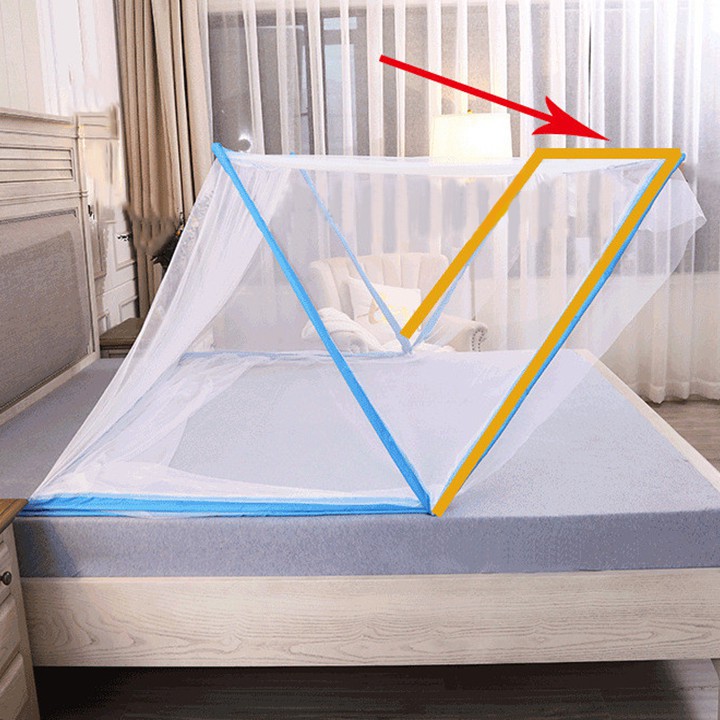 Àn chụp tự bung gấp gọn tiện dụng mẫu mới nhất 2022 - Mùng chụp tự bung người lớn kiểu xếp Hoàng Nhân