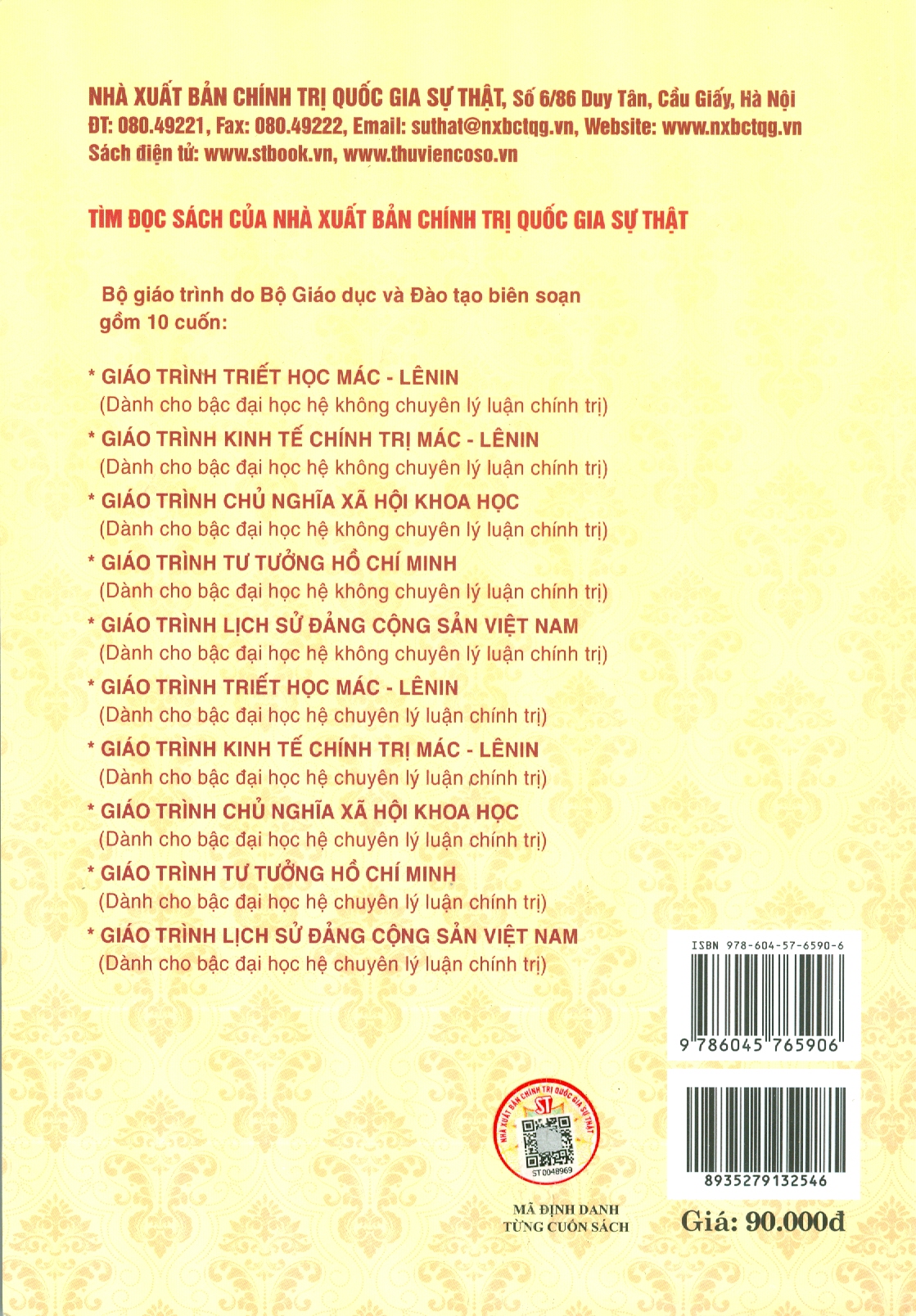 Combo 3 cuốn Giáo Trình Lịch Sử Đảng Cộng Sản Việt Nam + Giáo Trình Chủ Nghĩa Xã Hội Khoa Học +Giáo Trình Tư Tưởng Hồ Chí Minh - Bộ mới năm 2021
