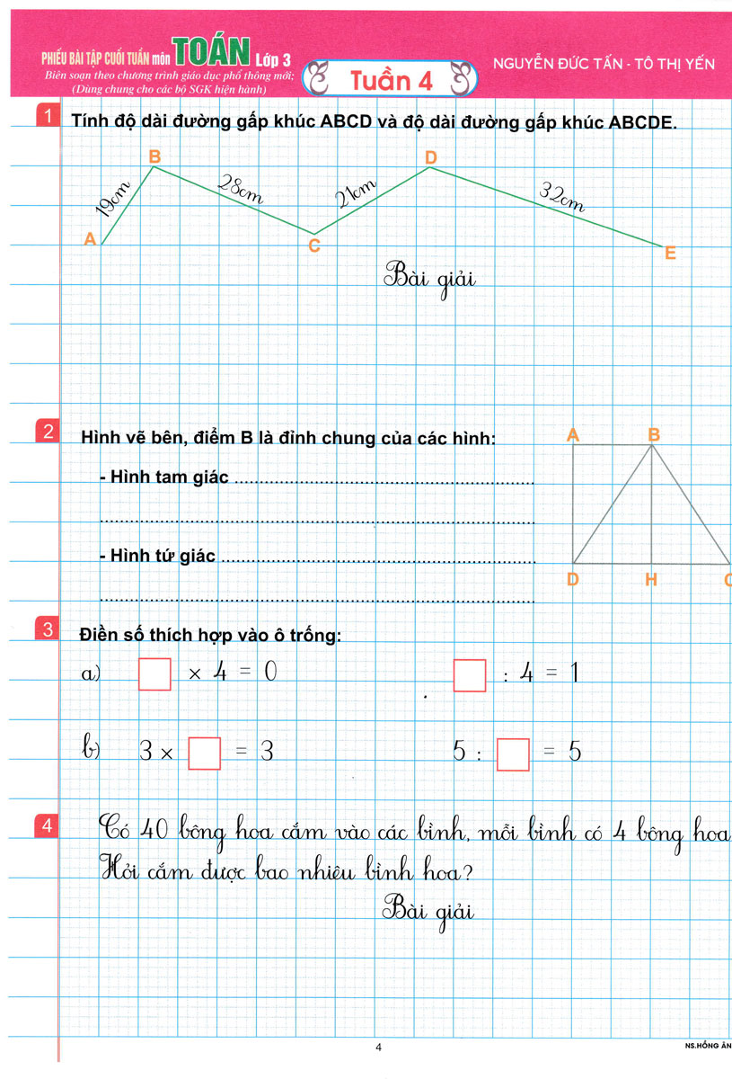 Sách tham khảo- Phiếu Bài Tập Cuối Tuấn Môn Toán Lớp 3 (Biên Soạn Theo Chương Trình GDPT Mới)_HA