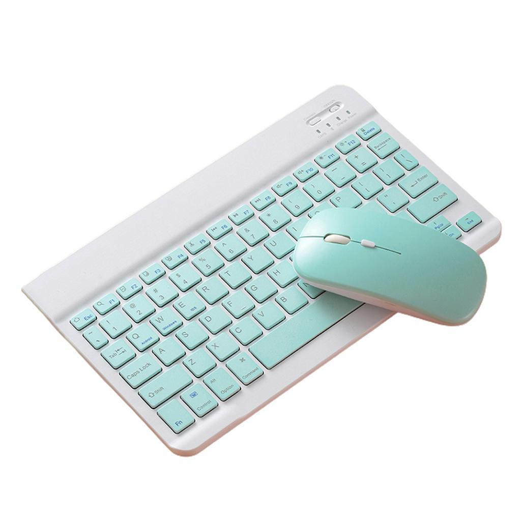 2x2.4GHz Bluetooth Keyboard Mouse Comb Set for iPad 10 inch blue