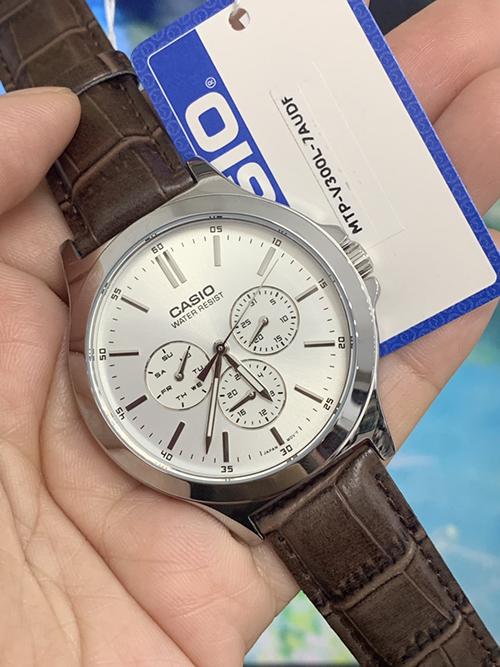 Đồng Hồ Nam Dây Da Casio MTP-V300L-7AUDF (39.4 x 44 mm)