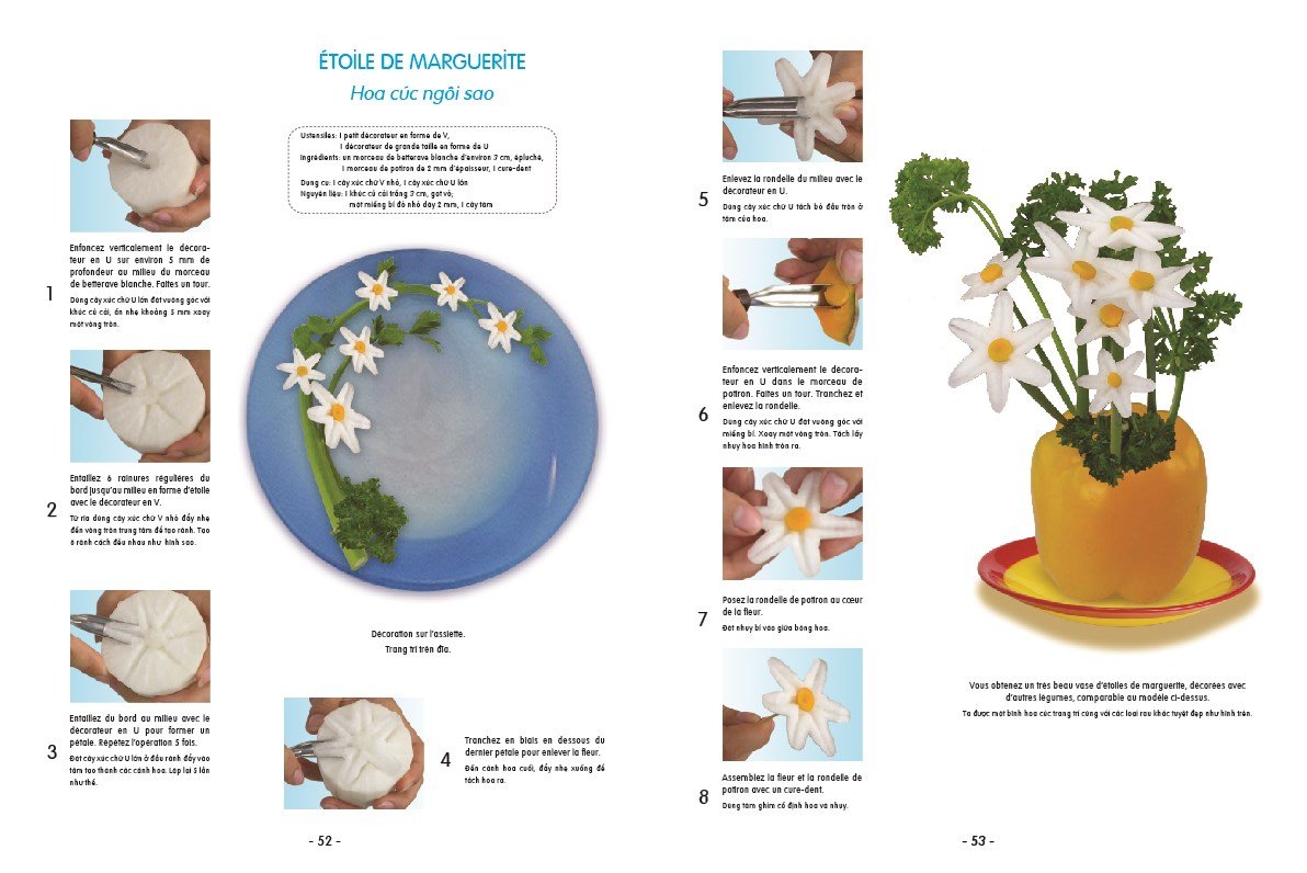 Nghệ Thuật Trang Trí Cắt Tỉa Rau Củ Quả / Plaisir Des Yeux - Décoration Des Table Avec Les Légumes Et Les Fruits
