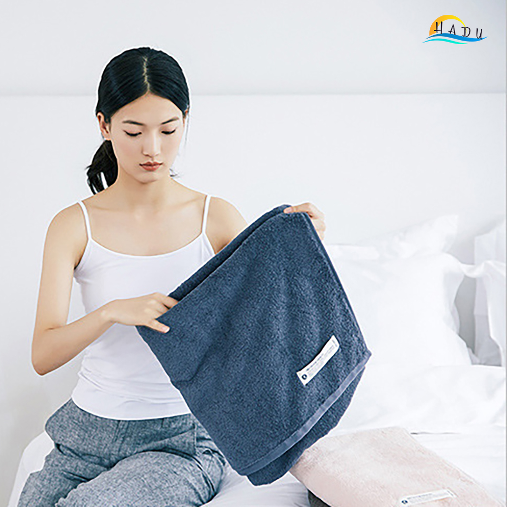 Khăn Tắm Lớn Dày Cotton Bông Tự Nhiên Nguyên Chất Cao Cấp 70x140cm Thấm Hút Tốt Siêu Mềm Mại An Toàn HADU