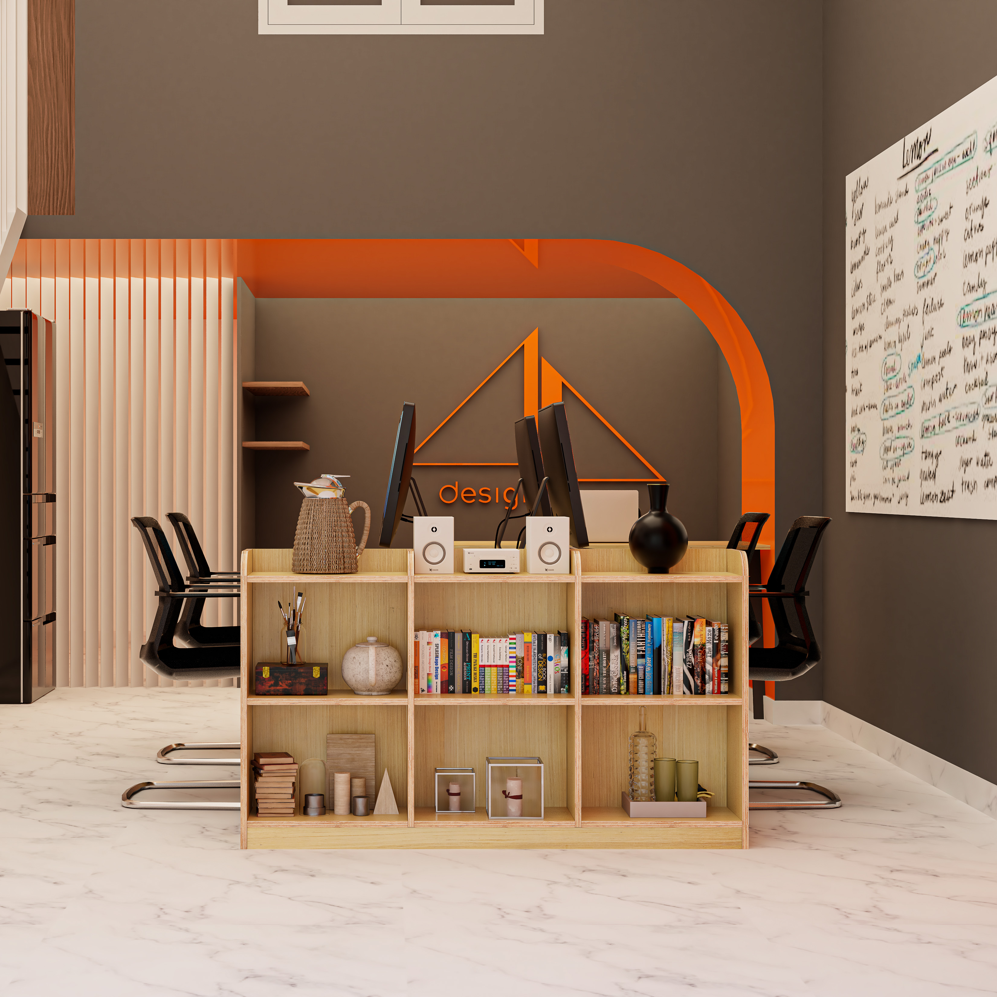HAPPY FURNITURE , Gỗ tự nhiên , Kệ lưu trữ gỗ Plywood - AIDAN , KSA_063 , 140x28x82cm ( DxRxC)