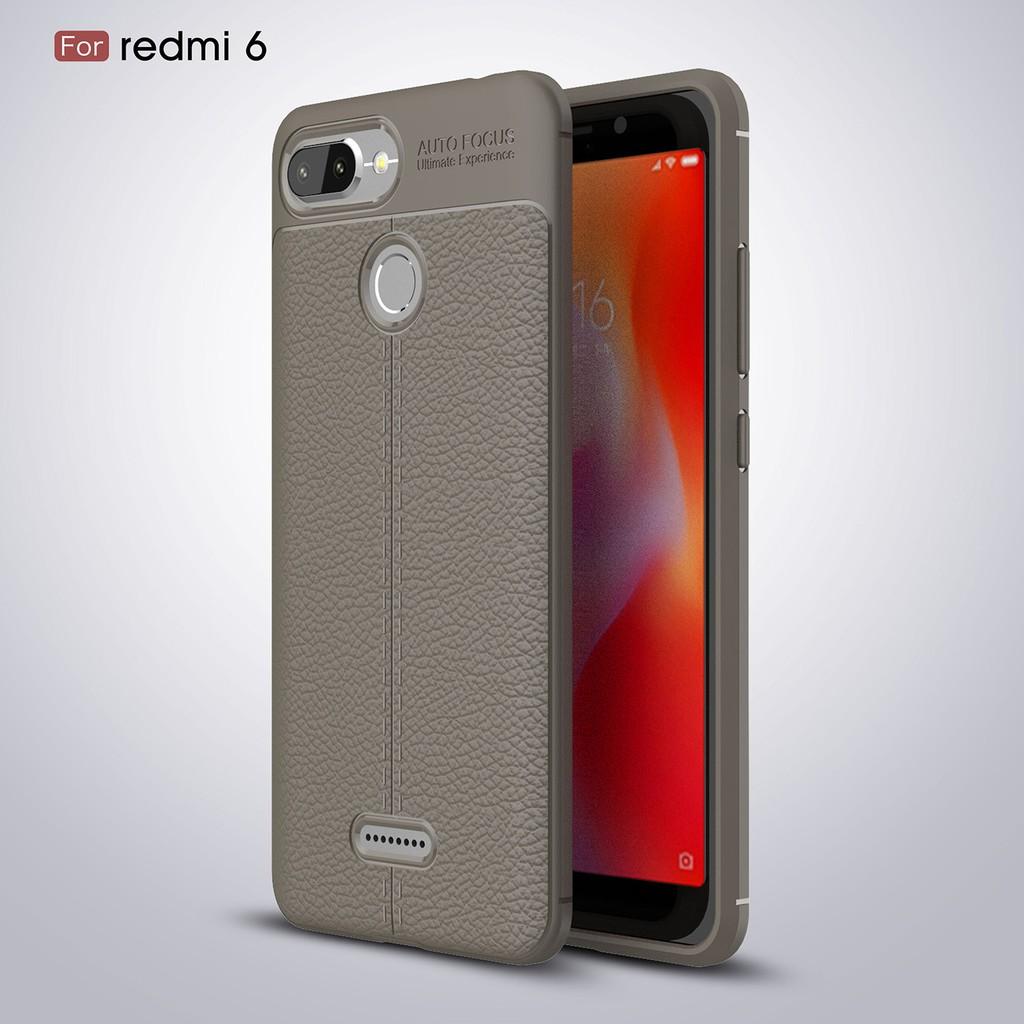 Ốp lưng Xiaomi Redmi 6 silicon giả da Auto Focus