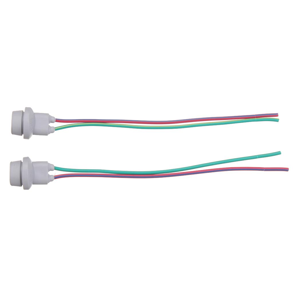 2x T10 W5W LED Extension Adapters Socket Plug with 2 Pigtail Wiring Harness