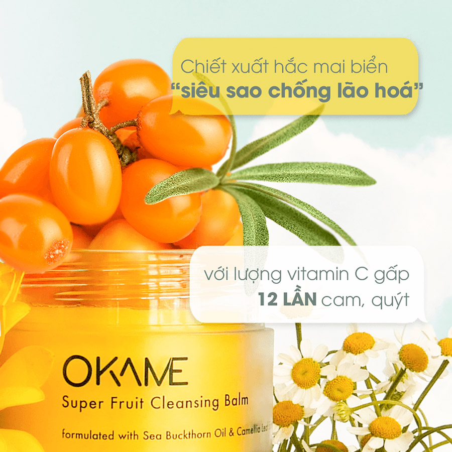 Combo Sáp Tẩy Trang Okame Super Fruit Cleansing Balm 80ml và Mini Size 7ml