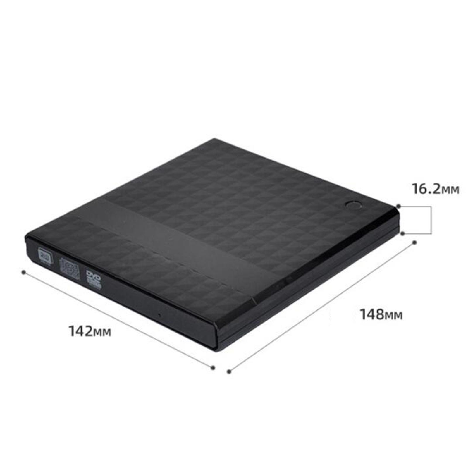 Portable USB 3.0 External DVD Drive Optical Drive Recorder DVD-RW for Laptops Desktop PC, Universal Wide Support