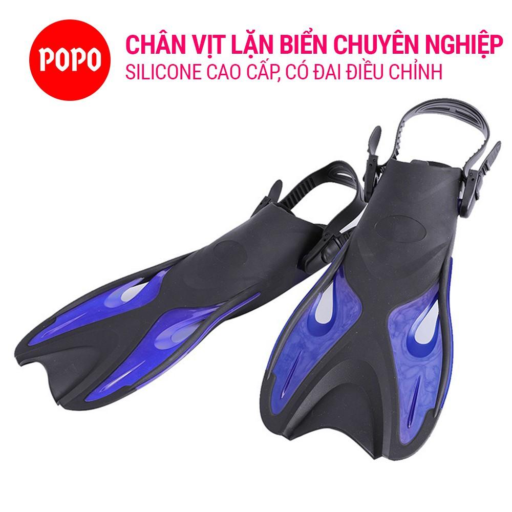 Chân vịt lặn biển cho thợ lặn chuyên nghiệp DF09 POPO dây đeo có điều chỉnh chống trơn trượt