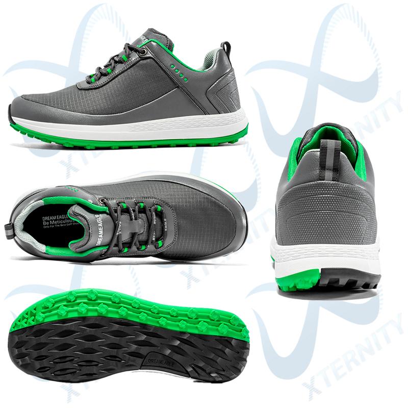 Giày chơi gôn cỡ lớn 39-49 cho nam Giày chơi gôn chuyên nghiệp chống trượt không gai sang trọng Thể thao giản dị Giày chơi gôn chống nước Color: Gray Shoe Size: 10