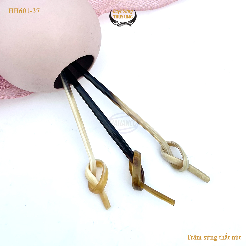 Trâm Cài Tóc Bằng Sừng Đầu Trâm Thắt Nút Kiểu Dáng Lạ Độc Đáo Tỉ Mỉ (HH601-37)