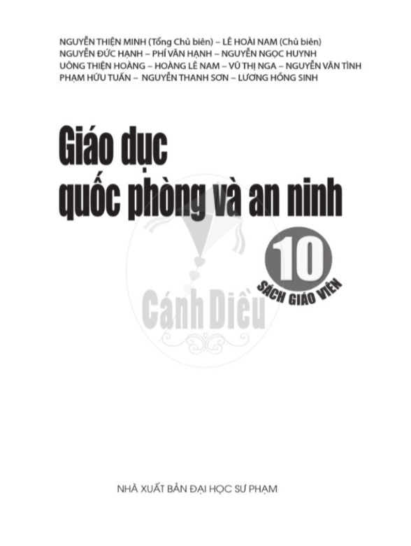 SGV Giáo dục quốc phòng và an ninh 10- Cánh Diều