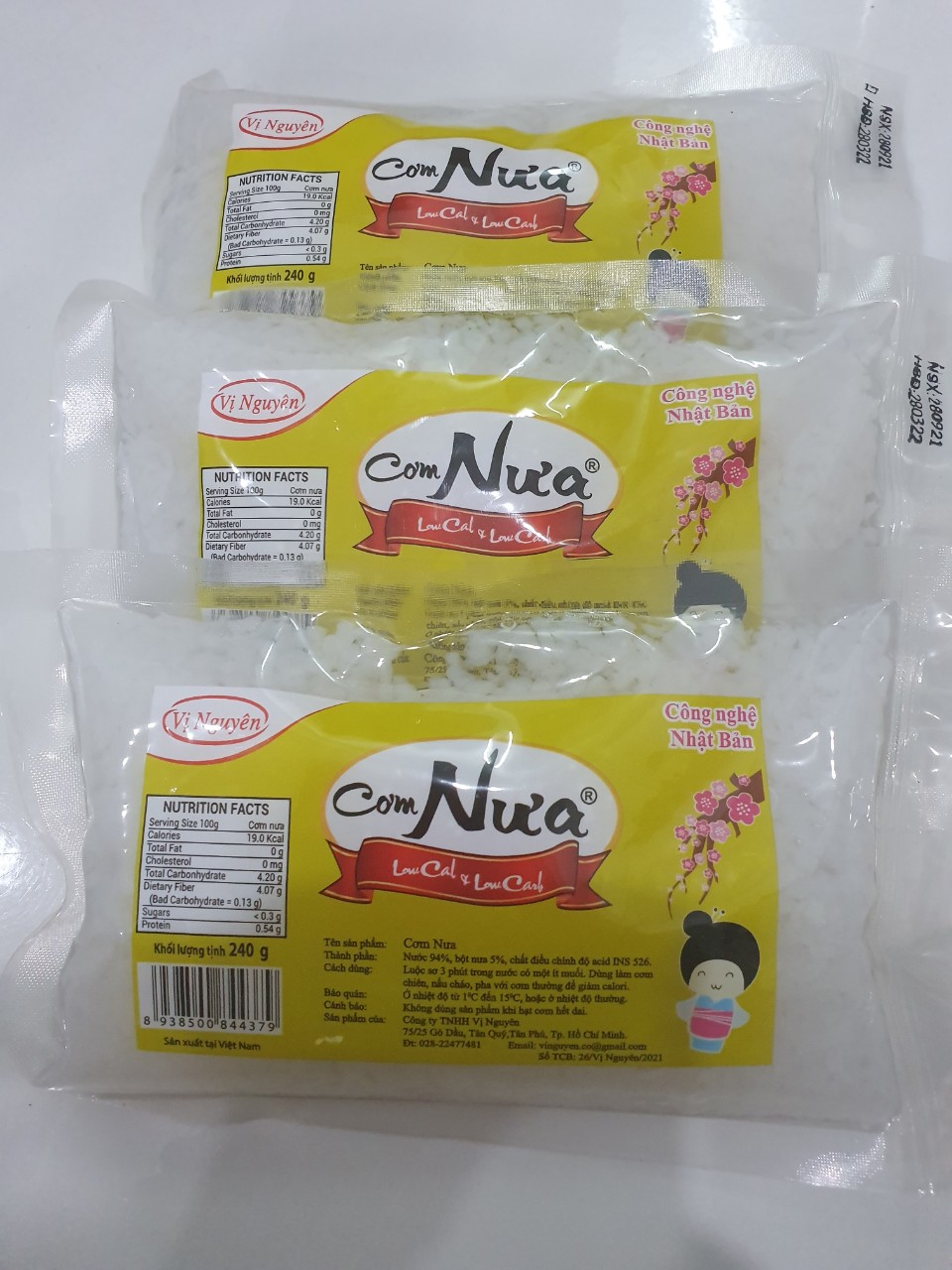 Combo 6 Gói Cơm Nưa Vị Nguyên Das Keto 240g