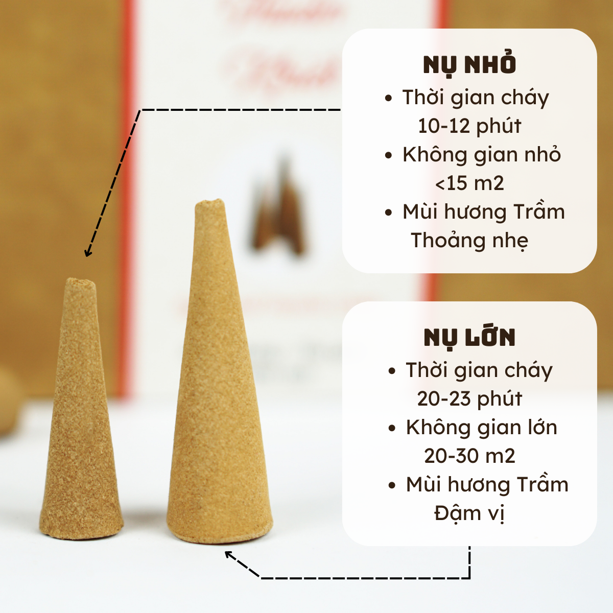 Nhang nụ Trầm hương  Liên Tâm - hương thơm dịu ngọt, lan toả không gian