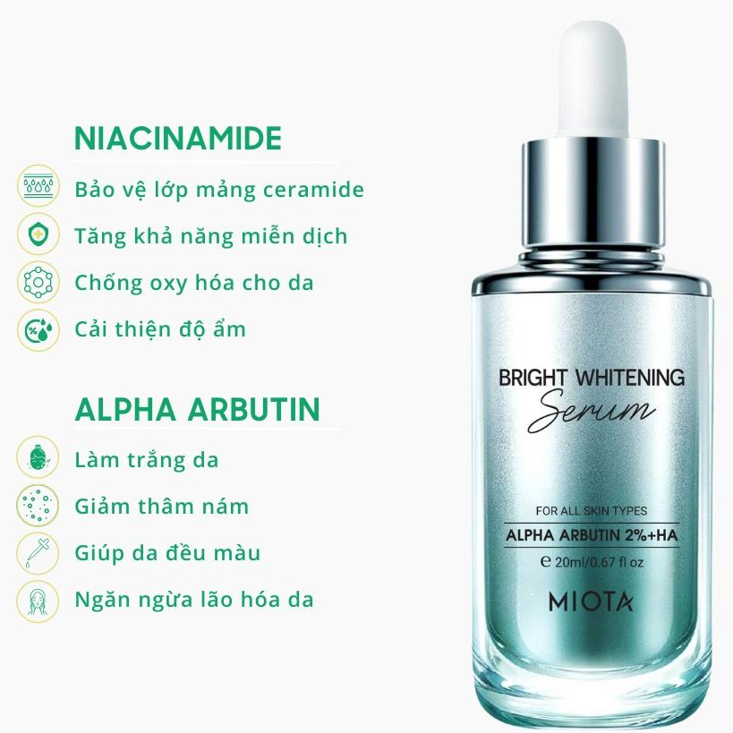 Serum dưỡng trắng da Miota - Bright Whitening Serum