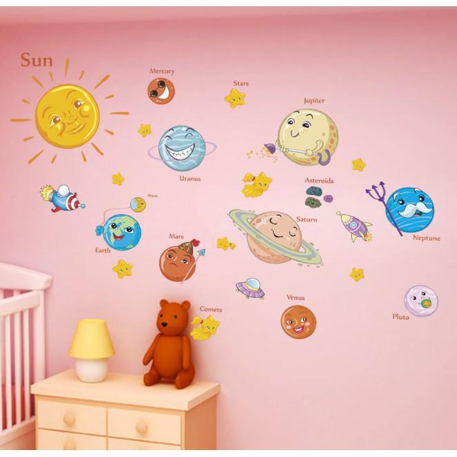 Decal dán tường hệ mặt trời 2 - ZY866