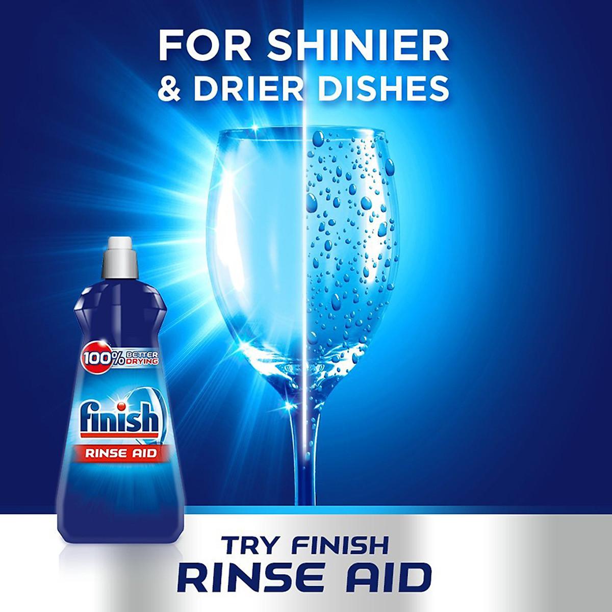 Nước Làm Bóng Và Làm Khô Chén Bát Finish Dishwasher Shine & Dry Regular 800ml PTT017394, Nhập Đức