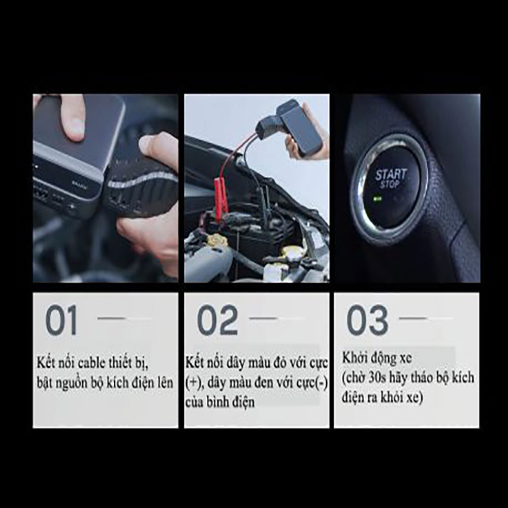 [Bản quốc tế] Bộ kích điện bình ắc quy xe ô tô Xiaomi 70mai Midrive PS01 - Hàng chính hãng