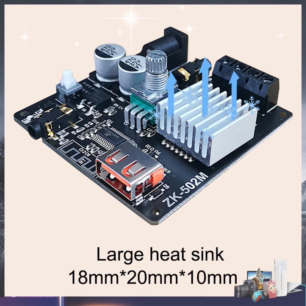 Bảng mạch khuếch đại âm thanh ZK-502M Mini Bluetooth 5.0 50WX2