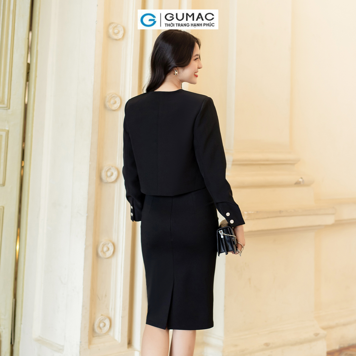 Chân váy bút chì cơ bản co giãn tốt công sở thanh lịch thời trang GUMAC VD07024