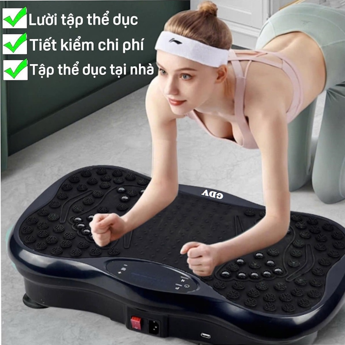 Máy Rung Lắc Toàn Thân GDV Giảm Béo Hiệu Quả, Thiết Bị Giảm Cân, Máy Giảm Mỡ Bụng Có loa bluetooth nghe nhạc, kèm điều khiển - Hàng Chính Hãng