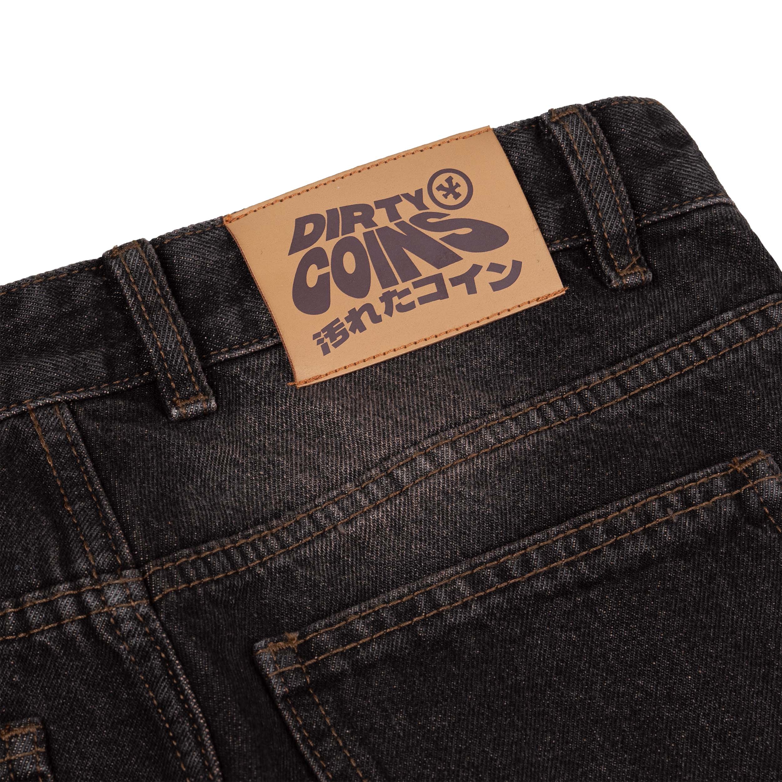 Quần DirtyCoins Distressed Double Knee Denim Pants Brown
