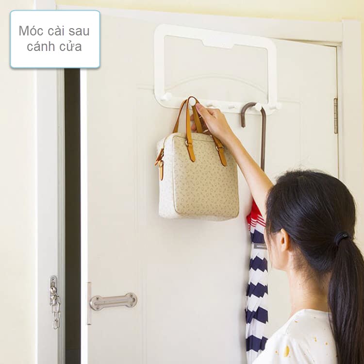 Móc treo quần áo, túi xách cài sau cánh cửa